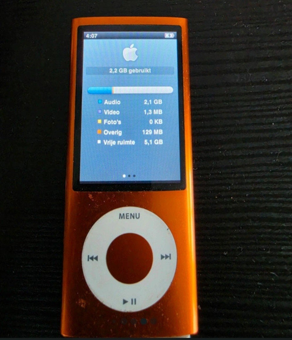 Oranje Apple iPod Nano 4e generatie - 8GB, Gebruikt, Oranje, Ophalen of Verzenden, Nano