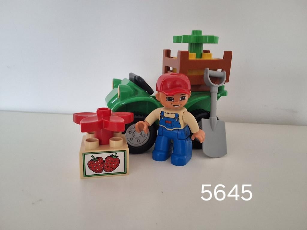 Duplo quad 5645 met boer en accessoires, Ophalen of Verzenden, Gebruikt, Complete set, Duplo