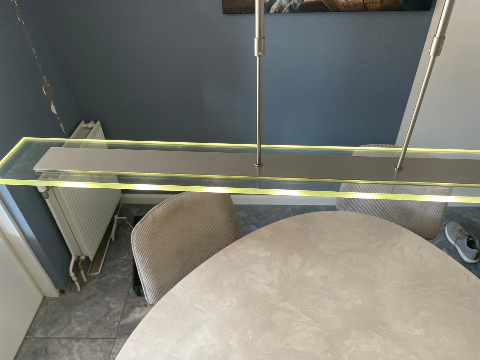 Steinhauer 6716ST design LED Hanglamp Glas/RVS-Dimbaar, Ophalen, Gebruikt, Glas