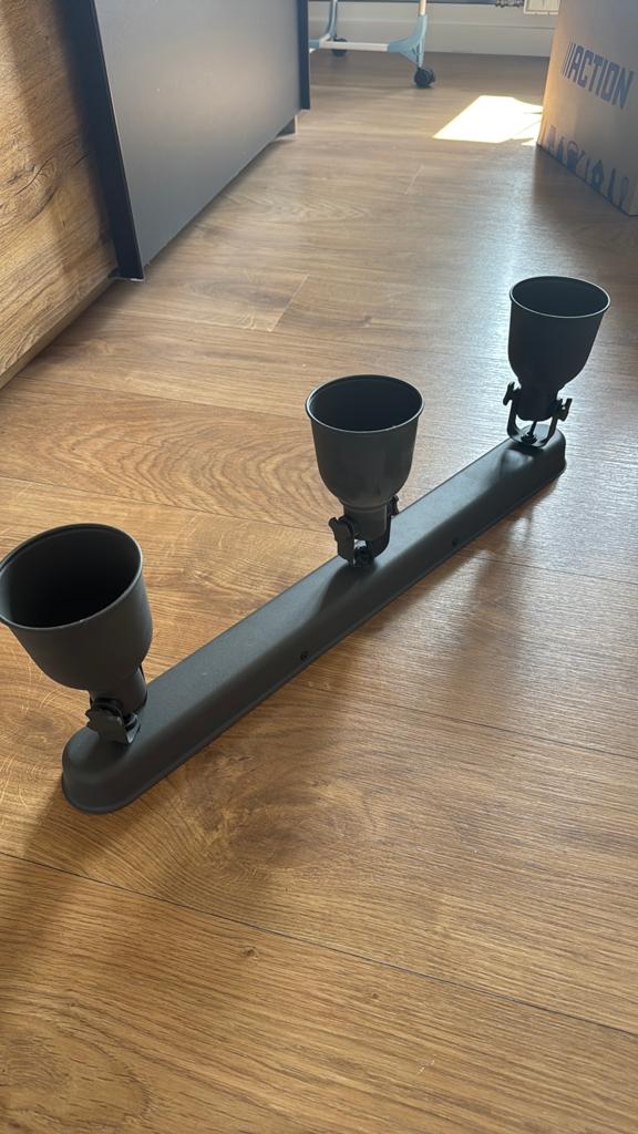 Ikea 3-spots lamp antraciet, Ophalen of Verzenden, Zo goed als nieuw, Plafondspot of Wandspot