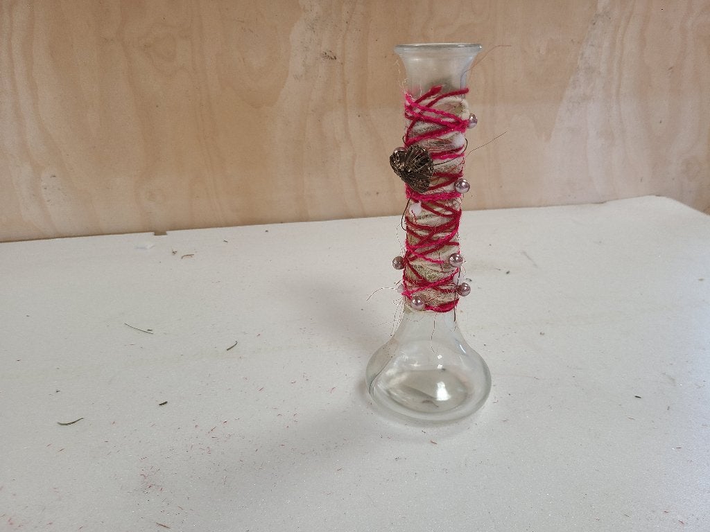 vaasje, Huis en Inrichting, Woonaccessoires | Vazen, Overige kleuren, Ophalen of Verzenden, Minder dan 50 cm, Glas