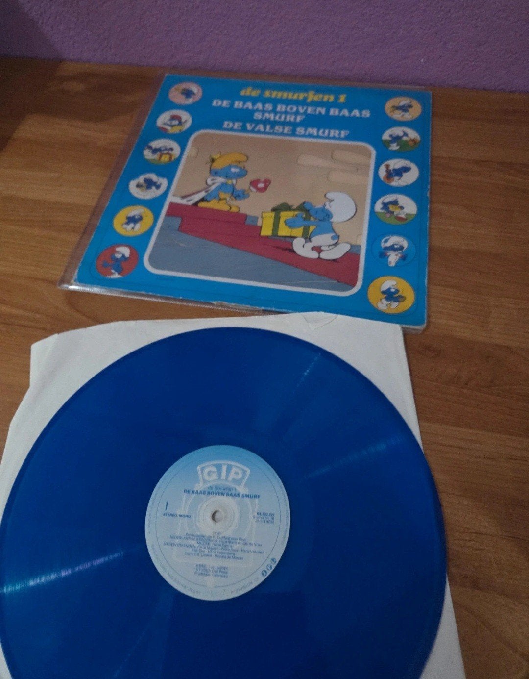 De Smurfen 1 - De Baas Boven Baas Smurf / De Valse Smurf, LP, Gebruikt, Overige genres, Colored vinyl