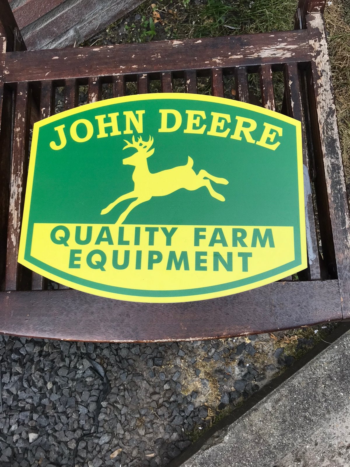 John Deere reclamebord, Ophalen of Verzenden, Gebruikt, Reclamebord