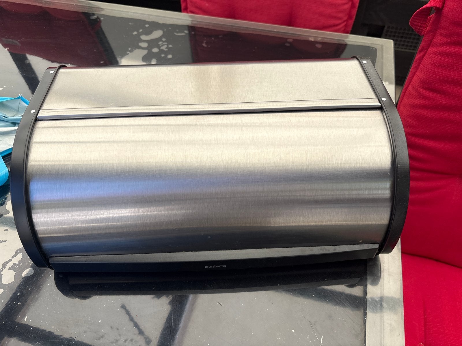 Brabantia Broodtrommel - RVS met Zwarte Details, Ophalen, Gebruikt, Zilver, Metaal