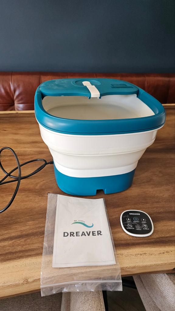 Dreaver Opvouwbaar Voetenbad met Massage & Bubbel functie, Witgoed en Apparatuur, Persoonlijke-verzorgingsapparatuur, Ophalen of Verzenden