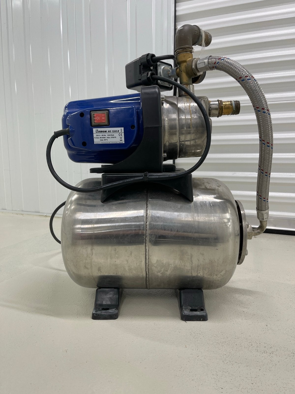 Eurom HG 1200 R Hydrofoorpomp - RVS Drukvat, 1200W, Ophalen