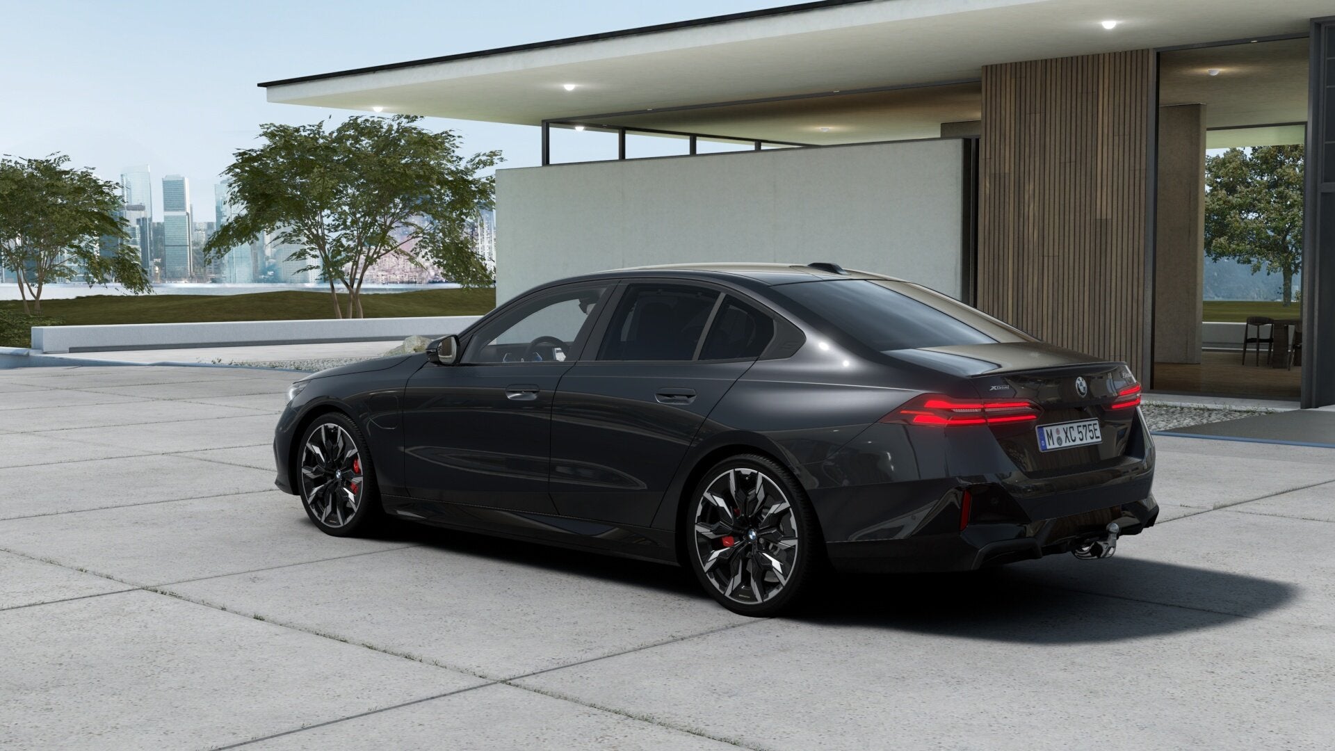 BMW 5 Serie 550e xDrive M Sport Automaat / Trekhaak / Panora, Auto's, BMW, Dealer onderhouden, Zwart, Leder, Bedrijf