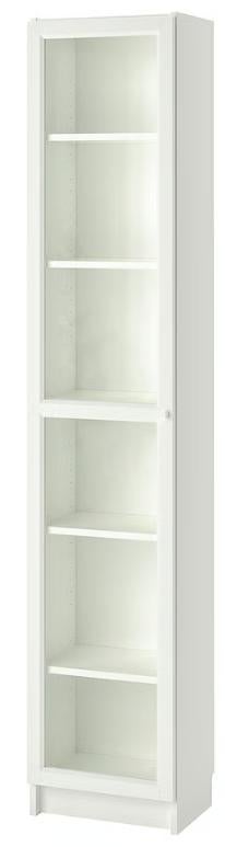 Witte IKEA Billy Oxberg boekenkast met glazen deur 40x30x202, Huis en Inrichting, Kasten | Boekenkasten, Ophalen, 200 cm of meer