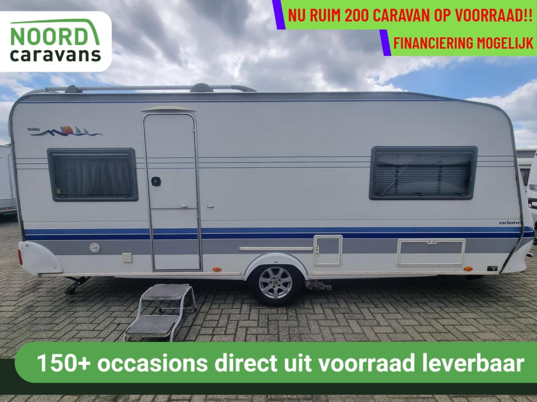 Hobby exclusive 540 UL MOVER + VOORTENT + ENKELE BEDDEN, Rondzit, Hobby, 7 tot 8 meter, Bedrijf