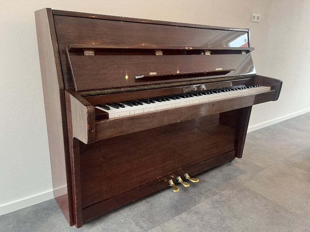 Gunther Piano • Bruin • Goede staat • 3 pedalen, Muziek en Instrumenten, Ophalen, Gebruikt, Bruin, Piano