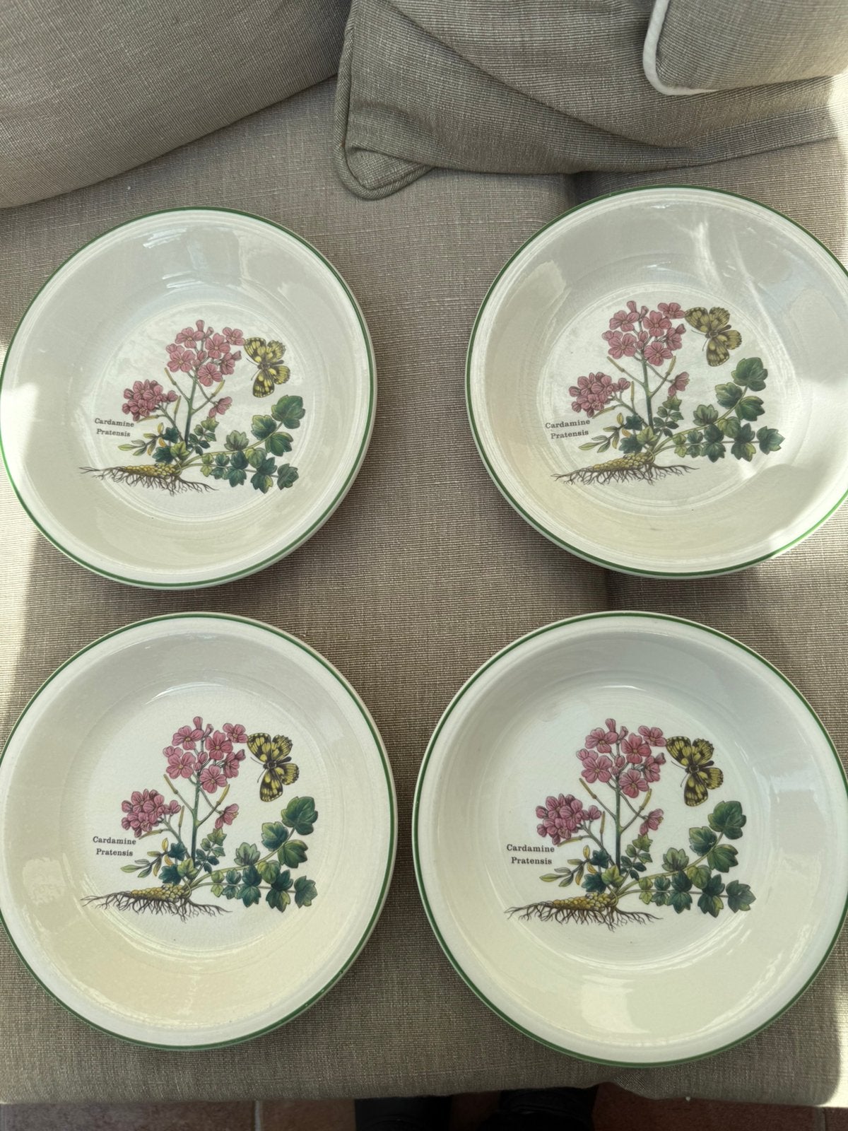 4 st diepen borden, Huis en Inrichting, Keuken | Servies, Ophalen of Verzenden, Gebruikt, Overige stijlen, Bord(en)