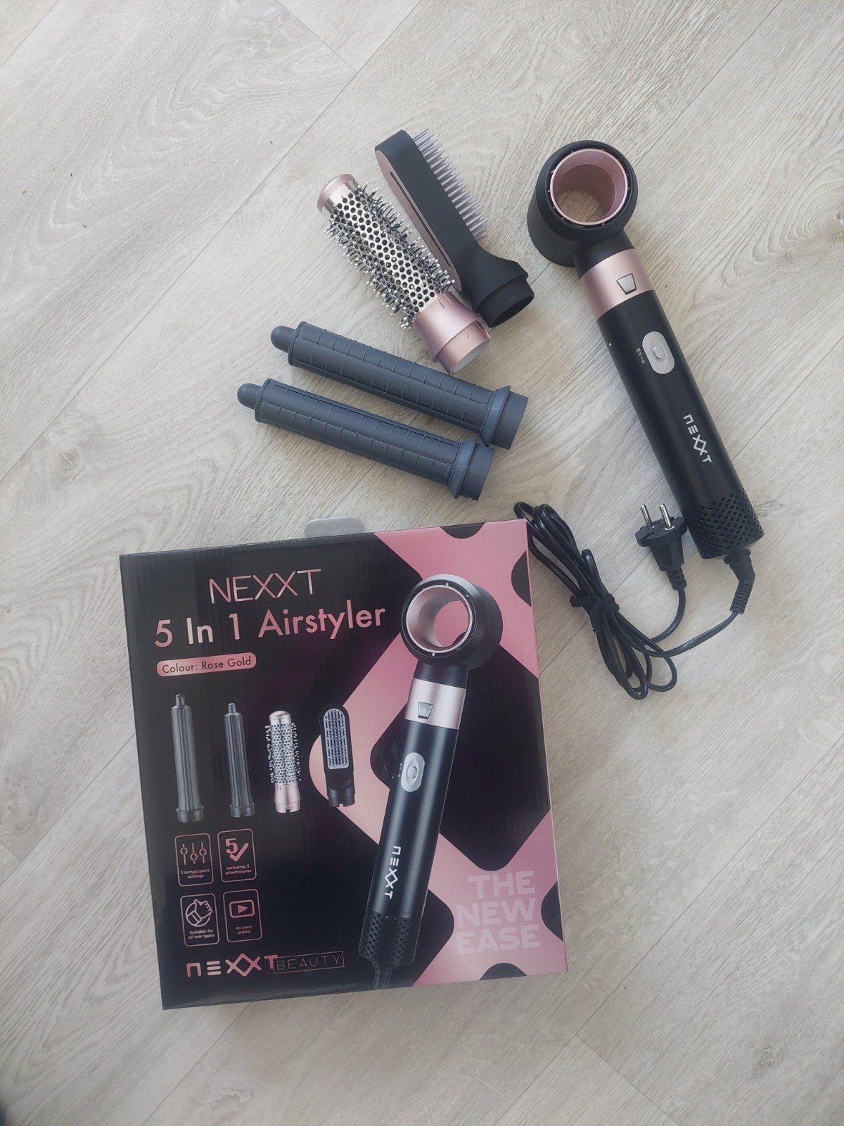 NEXXT 5-in-1 Airstyler - Föhn, Krul- en Stijltang, Ophalen of Verzenden, Nieuw, Föhn of Haardroger
