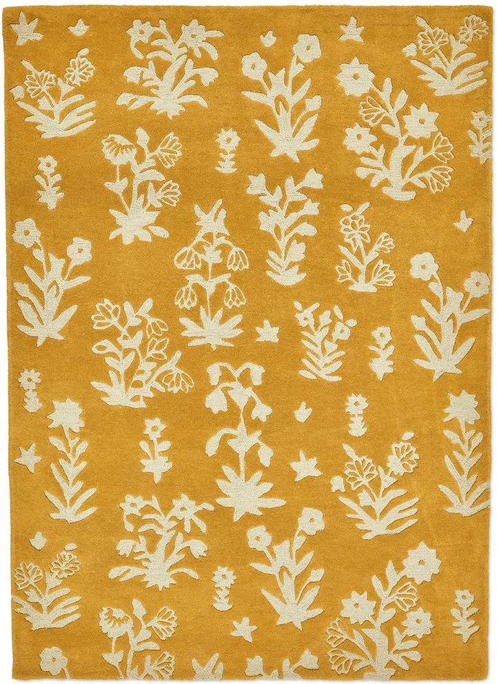 Brink en Campman Sanderson Woodland tapijt Gold 120 x 200, Ophalen, 100 tot 150 cm, Crème, Rechthoekig