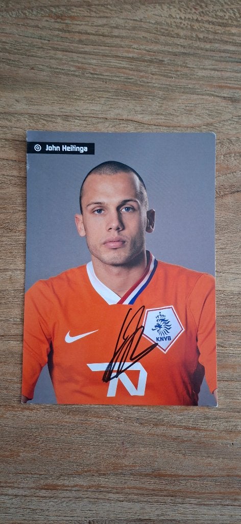 Spelerskaart met handtekening; John Heiitnga # Ajax, Ophalen of Verzenden, Nieuw, Ajax, Spelerskaart