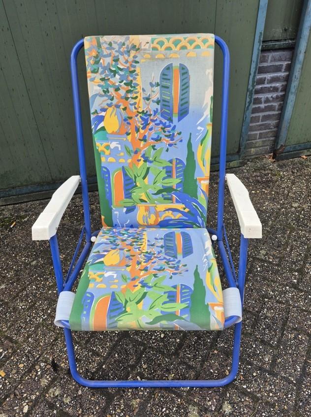 2 retro Lafuma kampeerstoelen, Ophalen, Gebruikt
