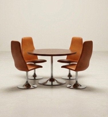 Vintage Deense Design Eetkamerset - BÖRJE JOHANSON stijl, Ophalen, Gebruikt, Deens Design, Vintage, Mid-century Modern, 4 tot 6 stoelen