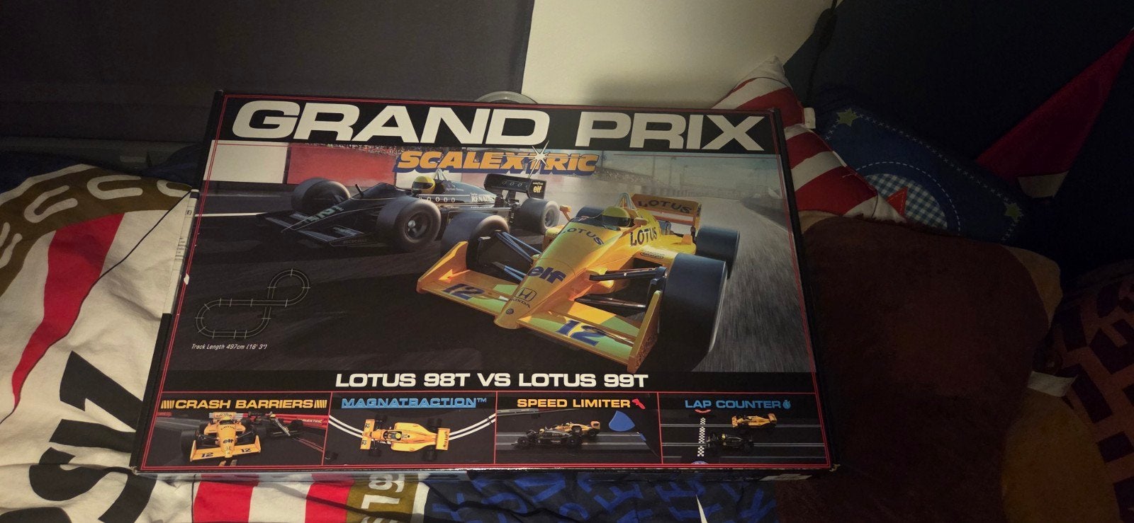 Nieuw! Scalextric Grand Prix Racebaan Lotus 98T vs Lotus 99T, Racebaan, Nieuw, Elektrisch, Ophalen