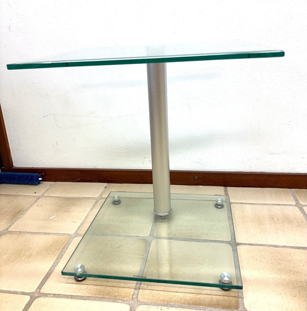 3 Glazen bijzettafels, Huis en Inrichting, Minder dan 55 cm, Vierkant, Modern, Ophalen