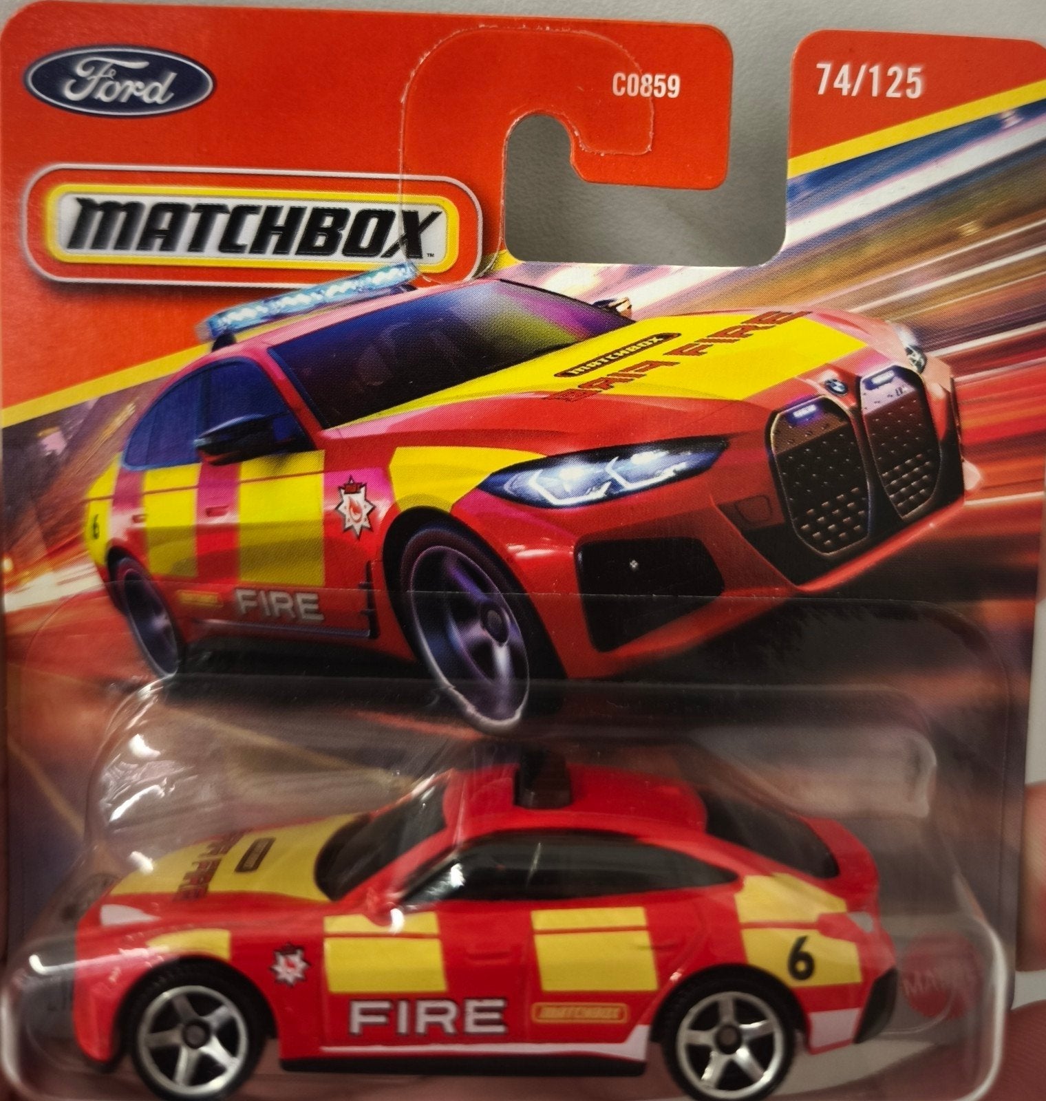 Matchbox BMW i4 POLICE met zeldzame fabrieksfout (Ford logo), Ophalen of Verzenden, Nieuw