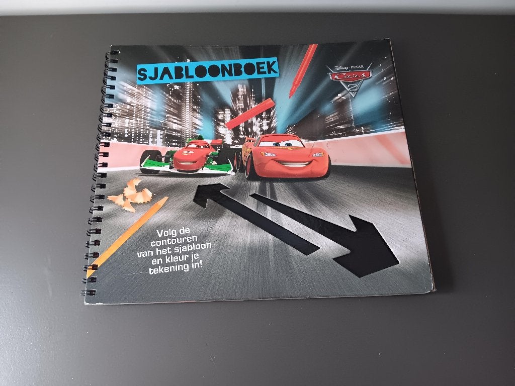 Disney Cars sjabloonboek met tekensjablonen, Ophalen of Verzenden, Gebruikt, Overige typen