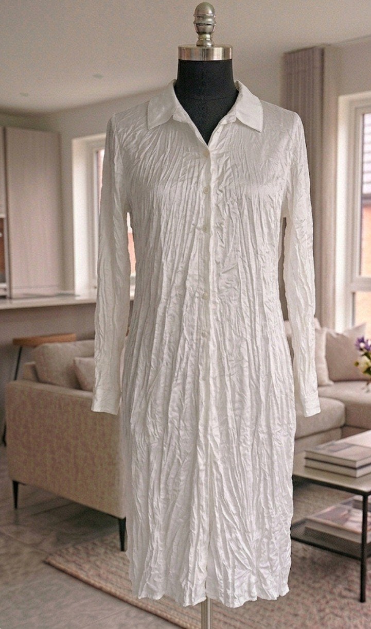 Expresso jurk maat 40 (satijn kreukelstof), Kleding | Dames, Maat 38/40 (M), Expresso, Wit, Ophalen of Verzenden