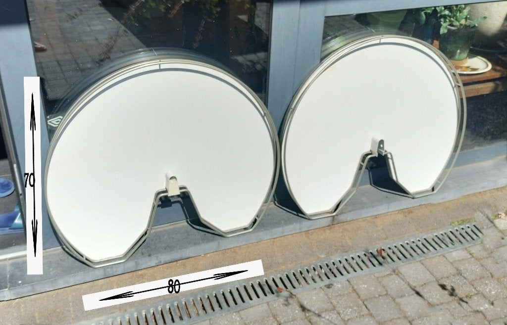 2 alu draaiplateau's  merk Kesseböhmer, Ophalen, Zilver, Metaal, Overige merken