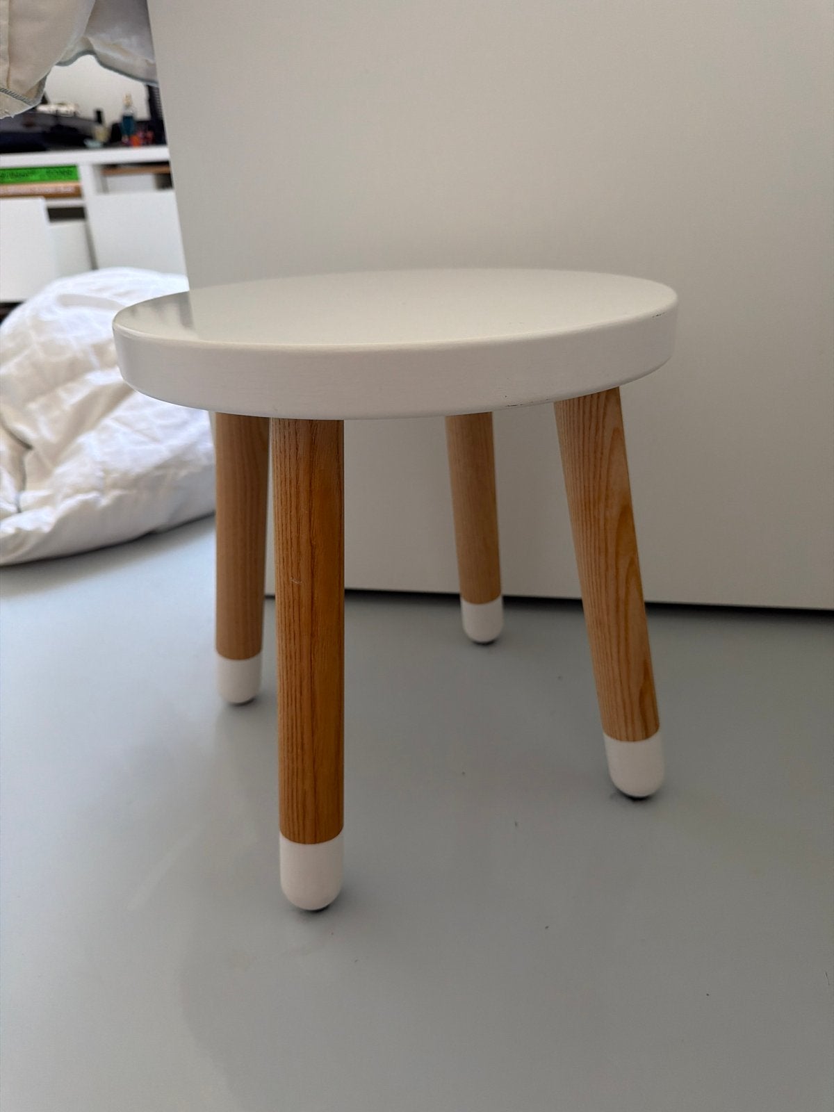 Flexa Dots Krukje Wit - Ø30cm H30cm, Ophalen, Gebruikt, Hout