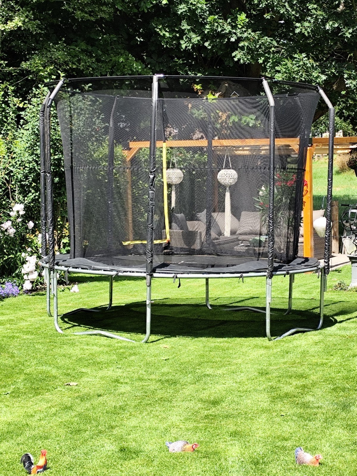 Trampoline met veiligheidsnet - Gebruikt, Ophalen, Zo goed als nieuw
