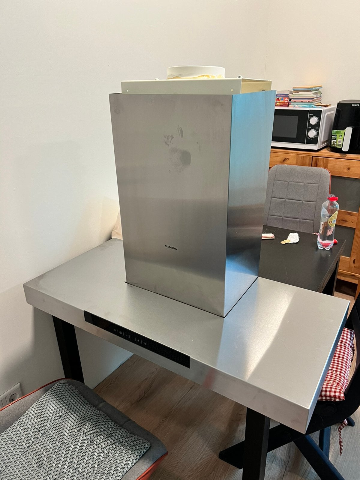 Siemens Afzuigkap - Eilandmodel RVS 90cm, Witgoed en Apparatuur, Afzuigkappen, Ophalen, Gebruikt, Vrijstaand, Wandschouwkap