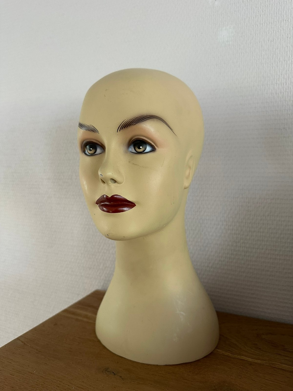 Vintage Mannequin Hoofd Hoeden Pruiken Vrouw Paspop Antiek, Antiek en Kunst, Ophalen of Verzenden