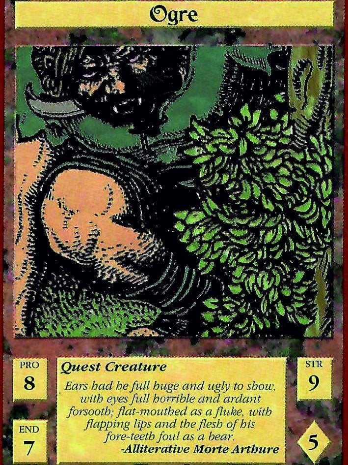 Quest For The Grail CCG - Ogre C [Misprint], Ophalen of Verzenden, Zo goed als nieuw, Losse kaart