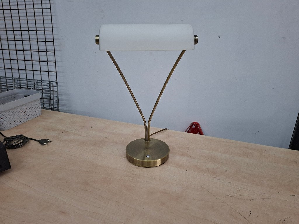 vintage design messing bureaulamp /bankierslamp zenit, Antiek en Kunst, Antiek | Lampen, Ophalen of Verzenden