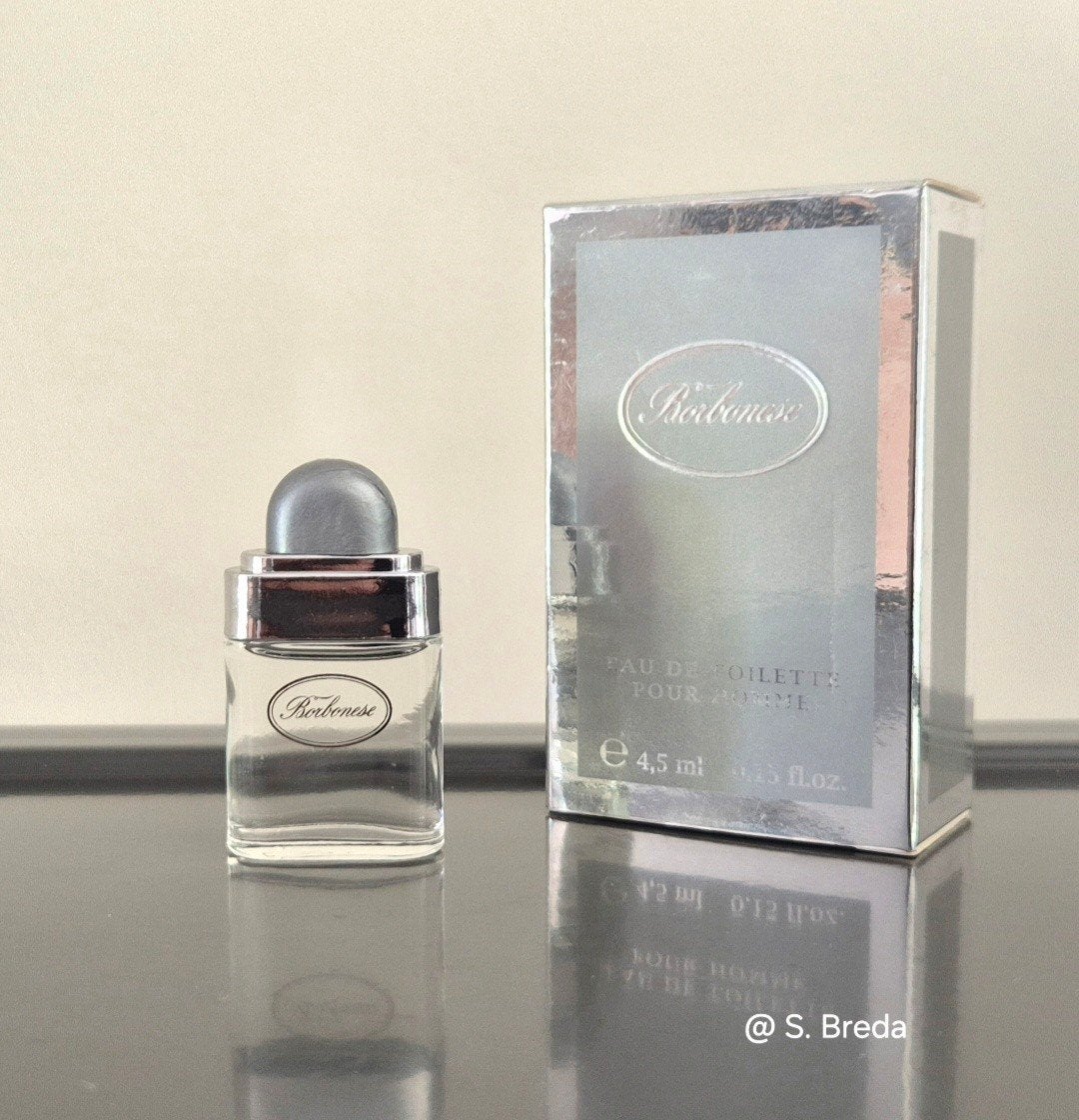 Borbonese - Pour Homme - Designer miniatuur met doosje, Verzamelen, Ophalen of Verzenden, Zo goed als nieuw, Miniatuur, Gevuld