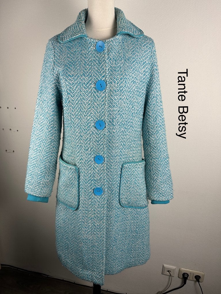 Tante Betsy Manteljas  (mt: 38/40) C1/344, Maat 38/40 (M), Tante Betsy, Blauw, Ophalen of Verzenden