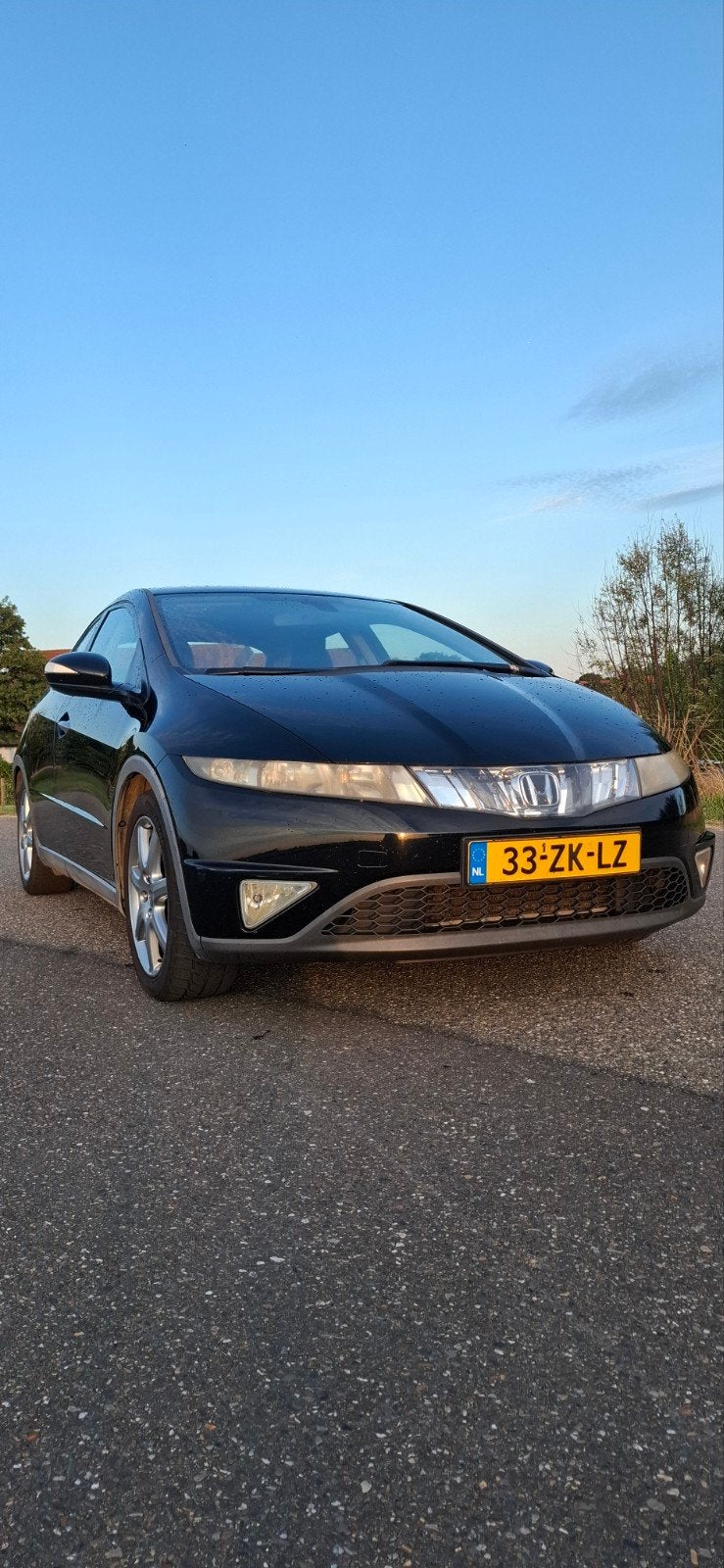 Honda Civic 1.8I Executive 5DR 2008 Zwart. 248500 km, Voorwielaandrijving, 4 cilinders, Zwart, Origineel Nederlands