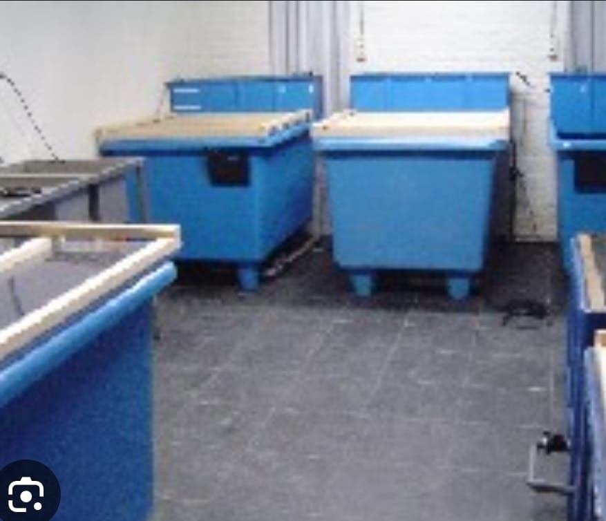 Te koop gevraagd blauwe verkoopbakken, Tuin en Terras, Ophalen, Gebruikt, Vijverbak