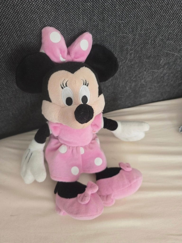 Minnie Mouse Knuffel - Roze met Witte Stippen, Disney, Disney, Overige typen, Ophalen of Verzenden