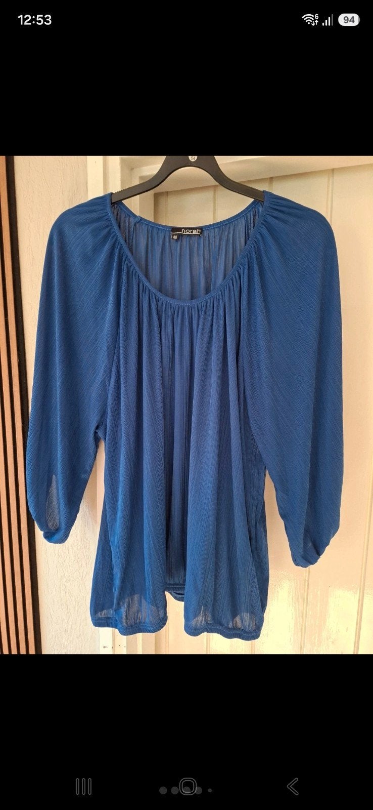 Norah blauwe blouse maat 48, Blauw, Maat 46/48 (XL) of groter, Ophalen of Verzenden, Norah
