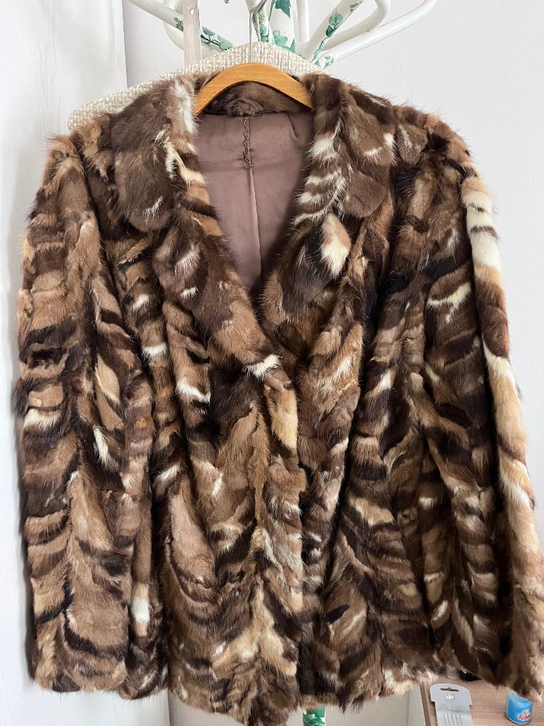 Vintage nerts bontjas, Kleding | Dames, Jassen | Winter, Gedragen, Maat 38/40 (M), Bruin, Ophalen
