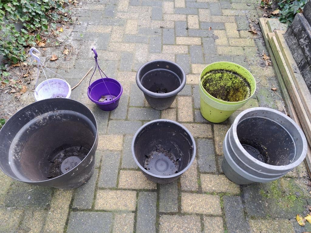 Div bloempotten plastic, Ophalen, Rond, Kunststof, Minder dan 30 cm