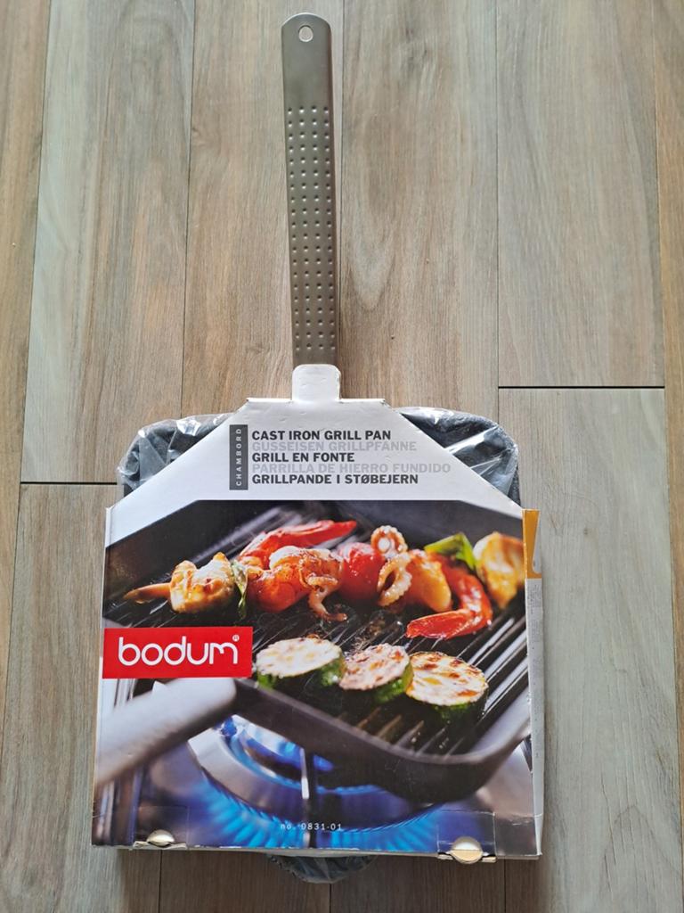 Grill pan van 'bodum', Ophalen, Nieuw, Gietijzer, Koekenpan of Braadpan