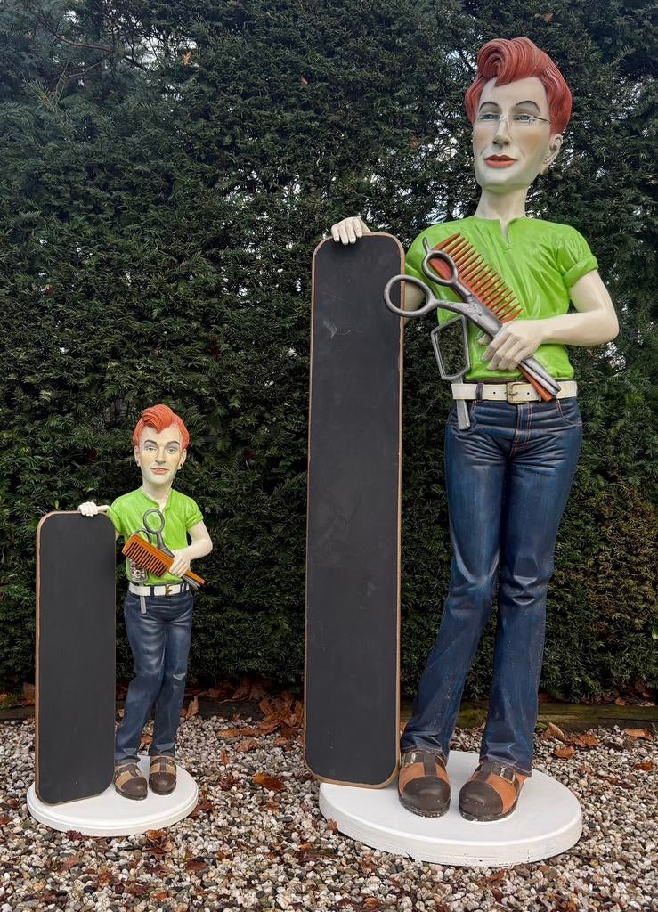 Kappers met Menubord SET Levensecht Binnen & Buiten, Ophalen, Zo goed als nieuw