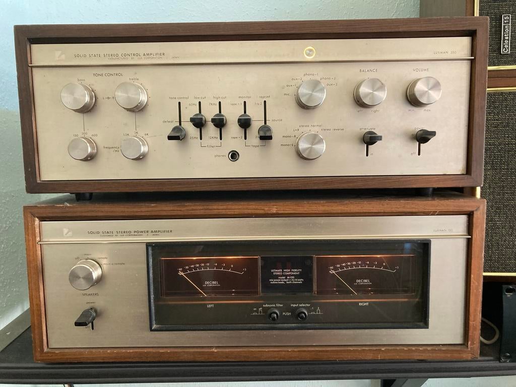 Luxman Voor- en Eindversterker Set (350 & 150) - Topstaat, Zo goed als nieuw, 60 tot 120 watt, Stereo, Ophalen