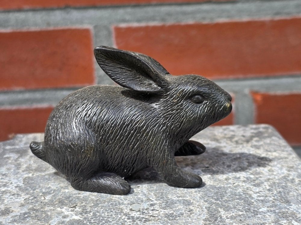 URN / KONIJN / HAAS /mini urn// bronzen as urn