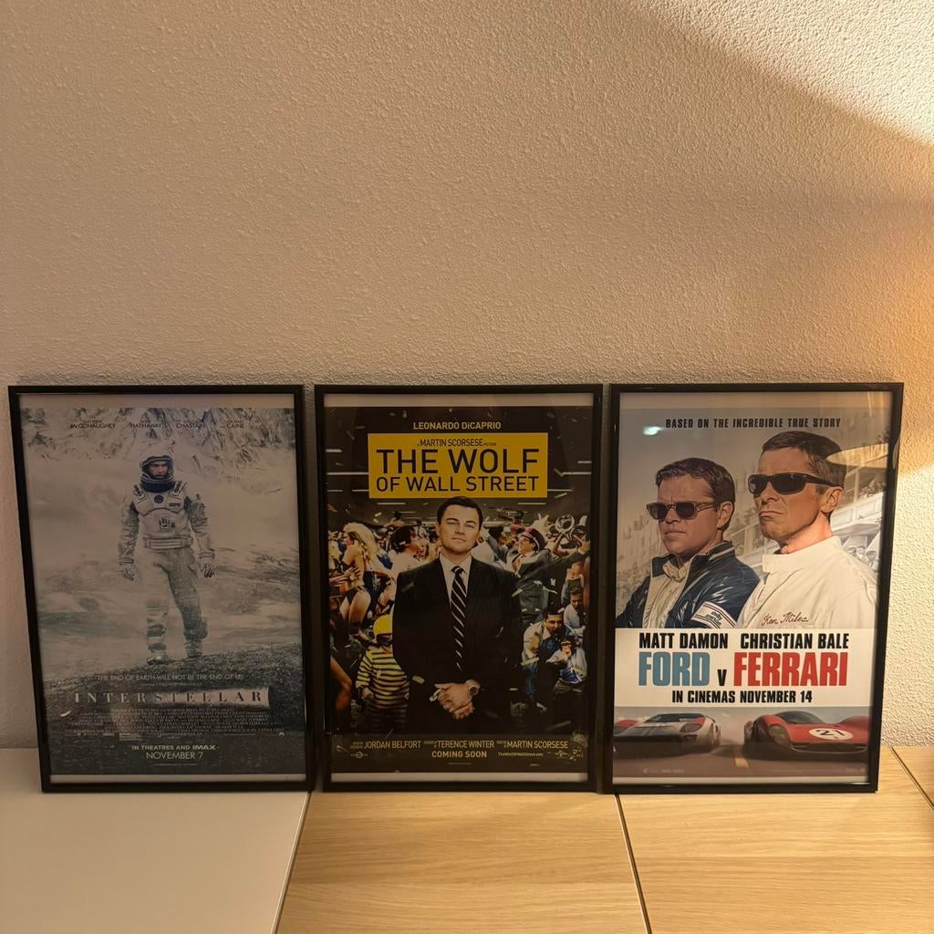 Diverse ingelijste filmposters, Met lijst, Ophalen of Verzenden, Zo goed als nieuw, A1 t/m A3