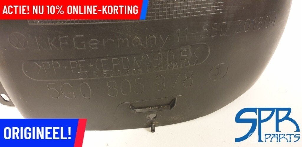 GOLF 7 7.5 SPATPLAAT Modderkuip RECHTSVOOR RECHTS 5G0805978J, VOLKSWAGEN, Volkswagen, Nieuw, Ophalen of Verzenden