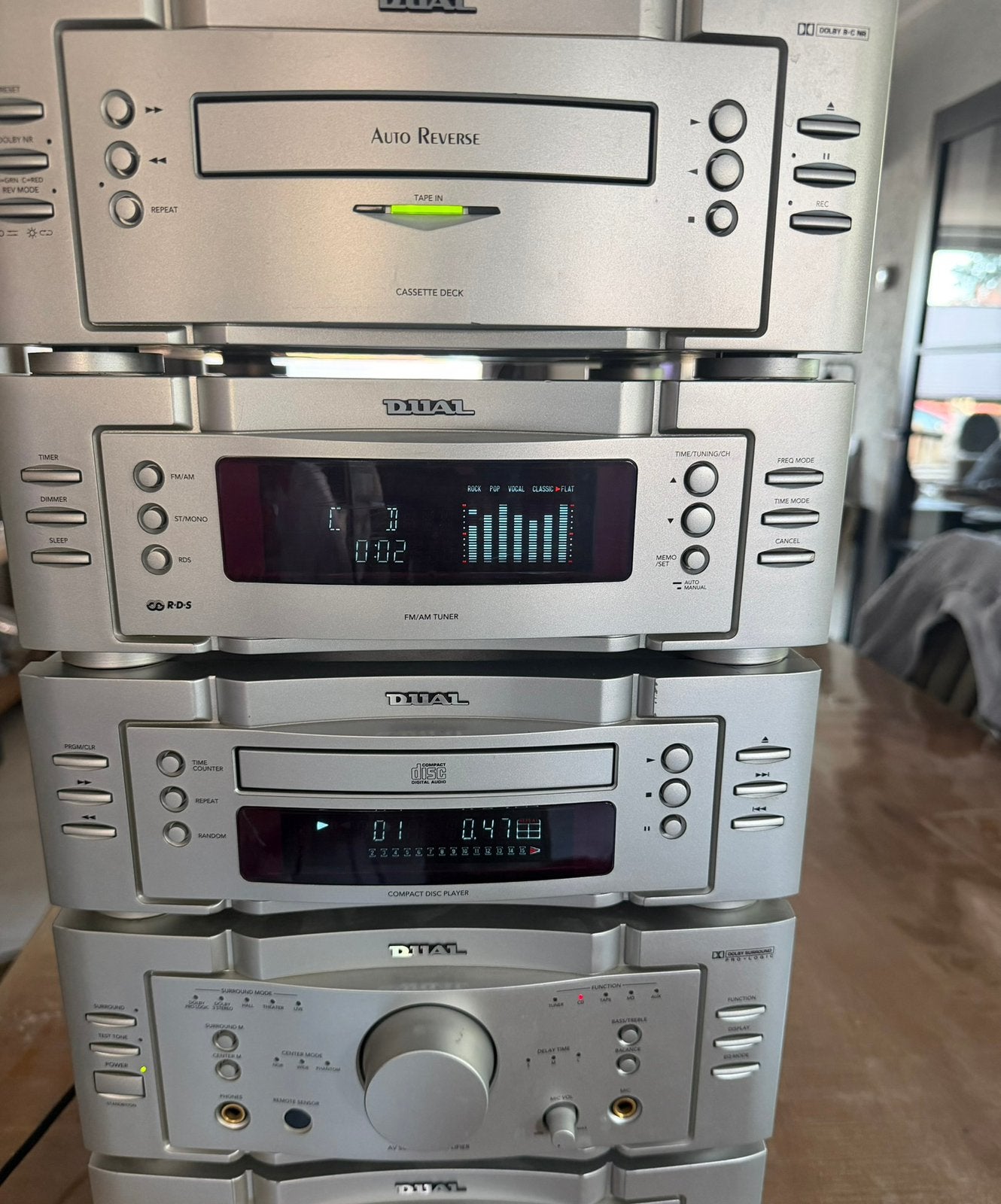 Foto 9 van Dual stereo installatie losse componenten midi zilver