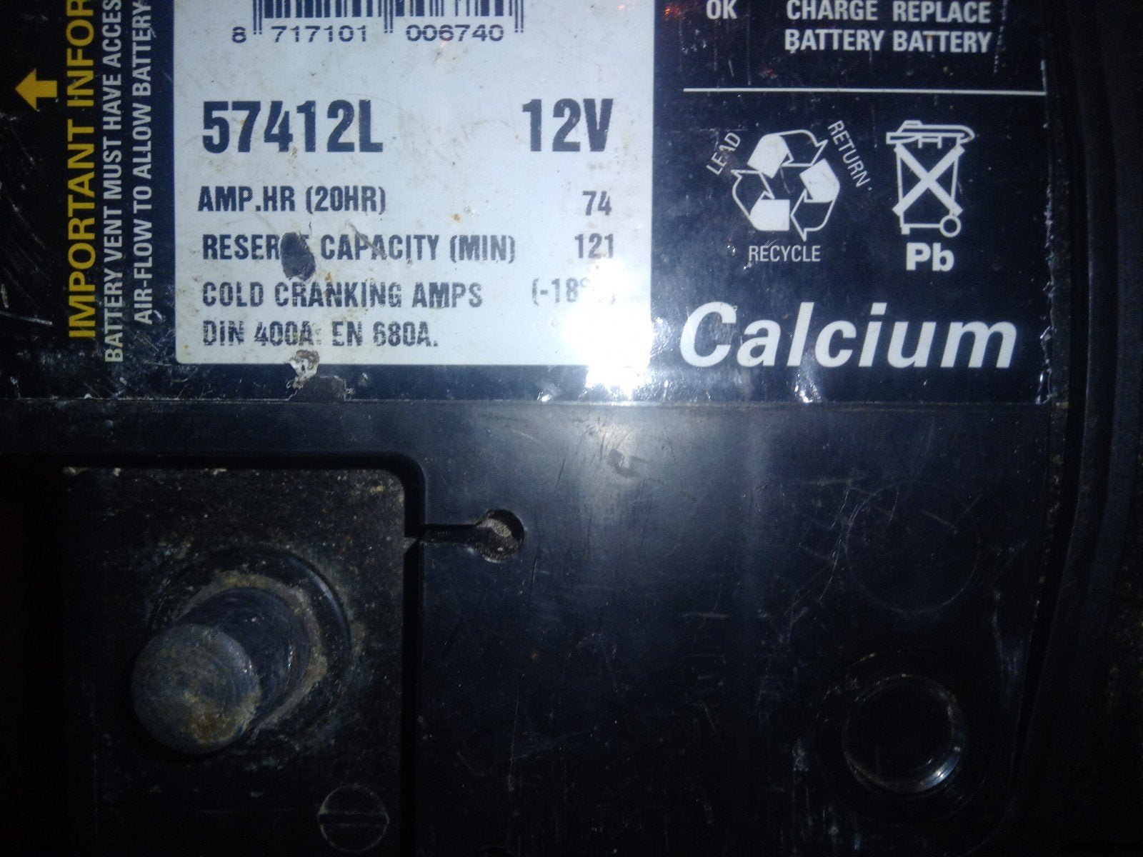 Wilco Royal Calcium Accu 12V 62Ah 540A (EN), Gebruikt