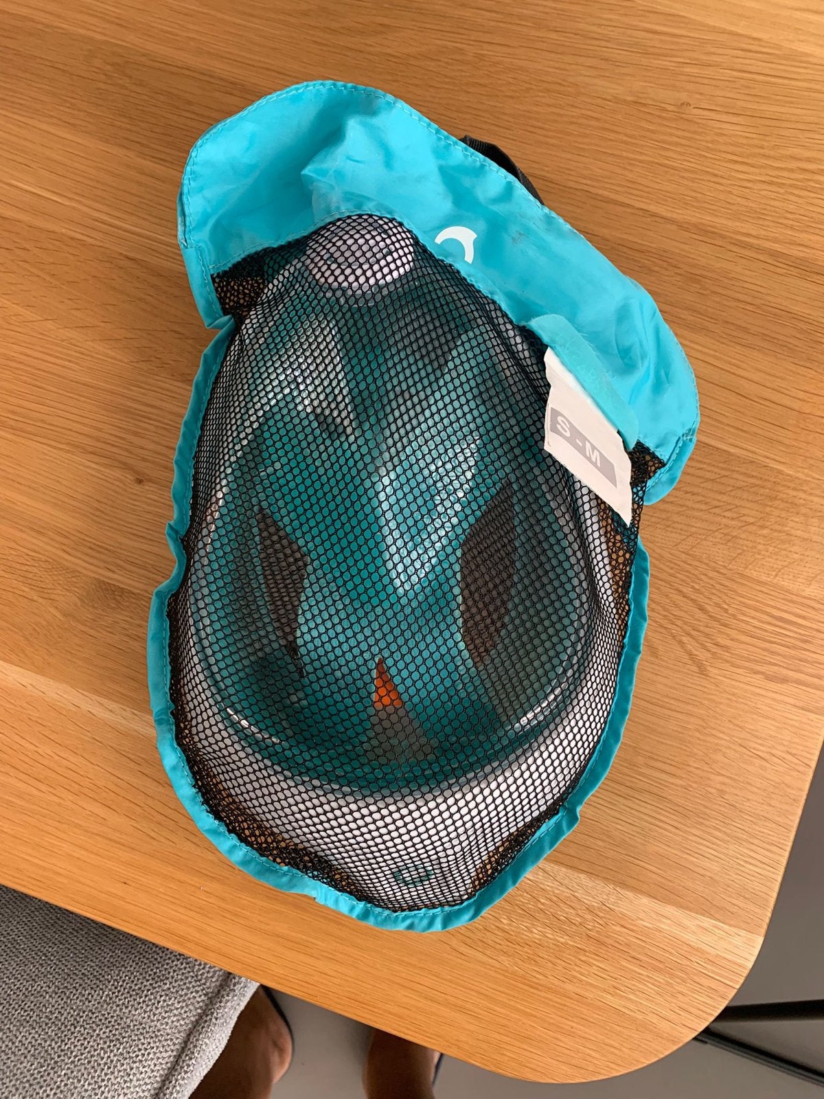 Snorkelmasker S-M met opbergzakje, Watersport en Boten, Snorkelen, Ophalen of Verzenden, Zo goed als nieuw, Snorkelmasker