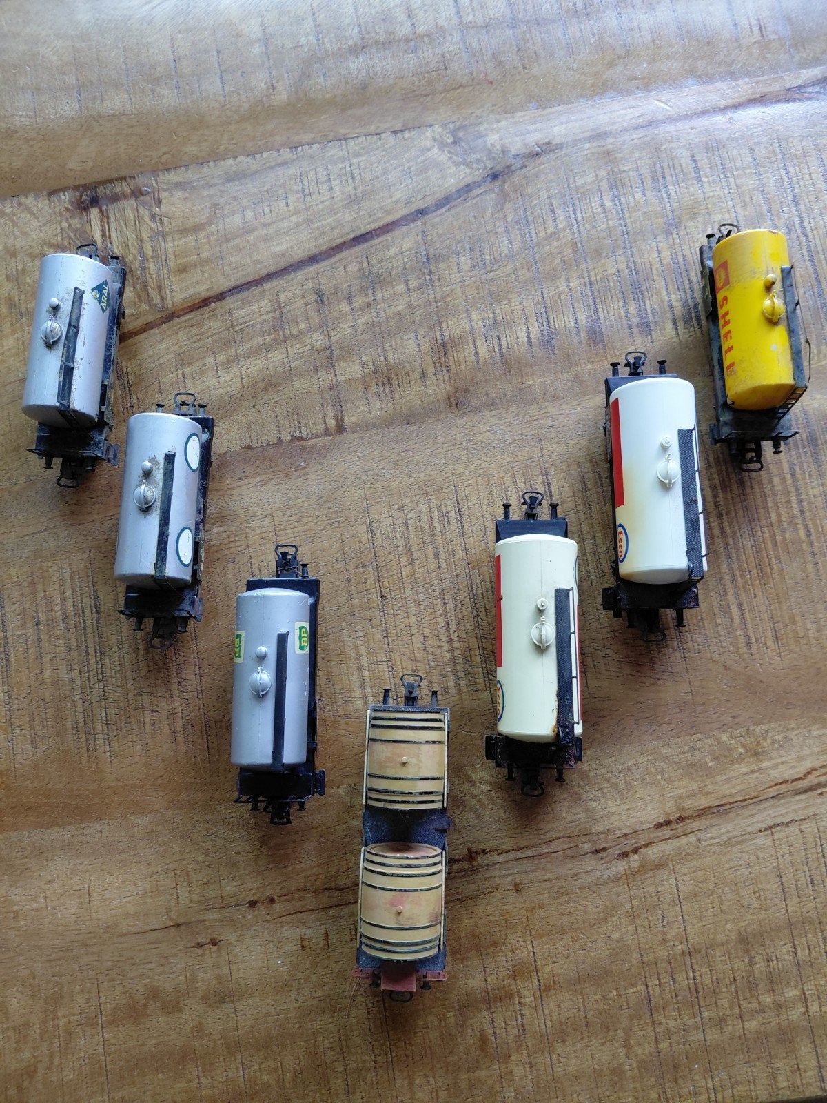 7 Märklin ketelwagons - Diverse merken, Wisselstroom, Gebruikt, Wagon, Ophalen of Verzenden